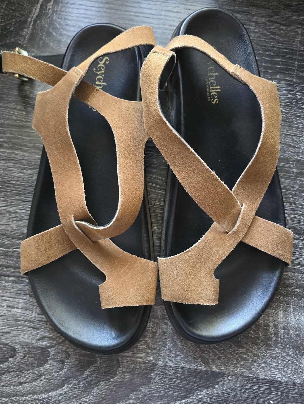 Seychelles Fritz Tan Suede Sandals